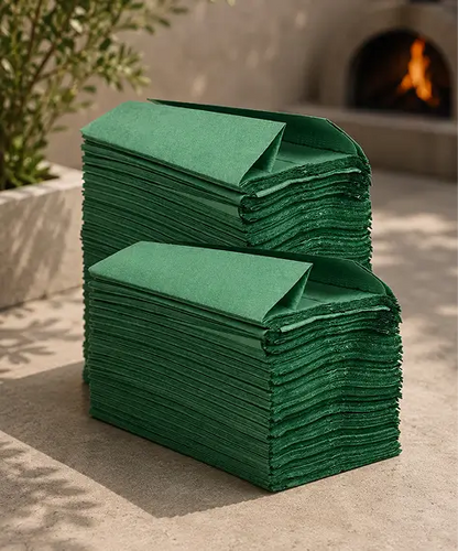 1-Ply C-Fold Paper Hand Towels – Large Green Tissues for Restaurants & Offices