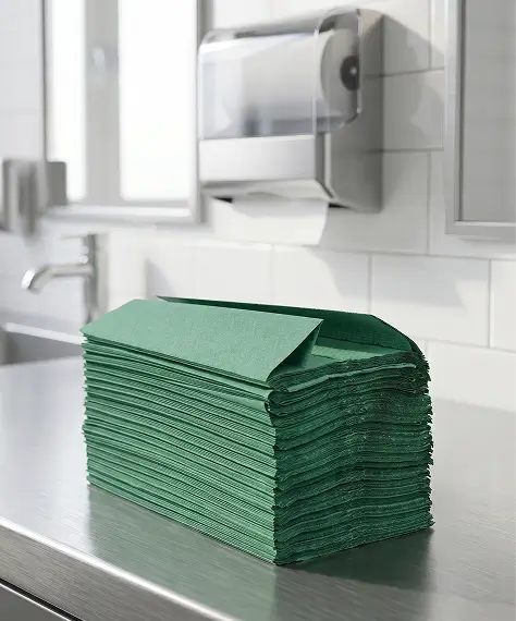1-Ply C-Fold Paper Hand Towels – Large Green Tissues for Restaurants & Offices