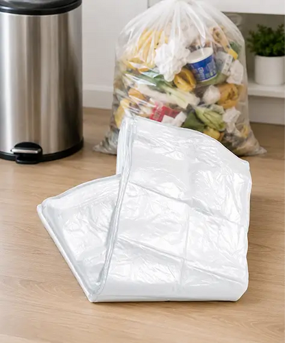 90L Clear Refuse Sacks 18x29x39" – Transparent Heavy Duty Rubbish Bags