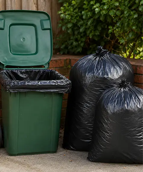 240L Heavy Duty Black Wheelie Bin Sacks – Large Outdoor Waste Bags