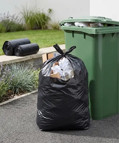 240L Heavy Duty Black Wheelie Bin Sacks – Large Outdoor Waste Bags