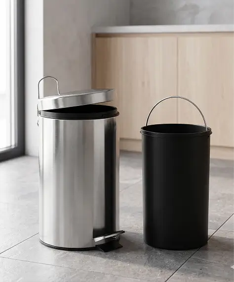 30L Stainless Steel Slim Pedal Bin with Removable Inner Bucket