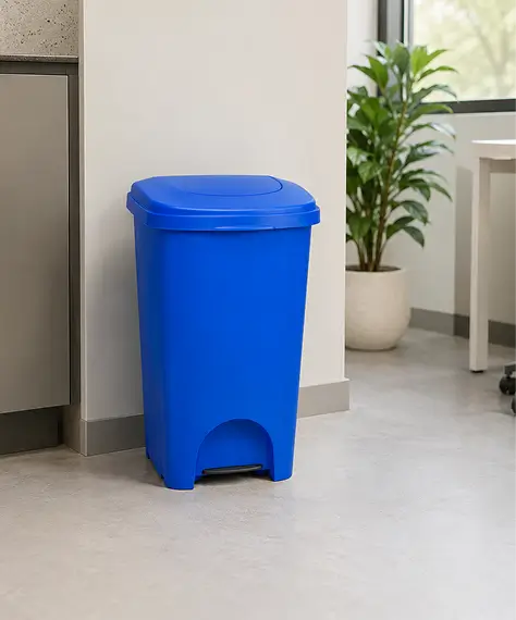 50L Strong Plastic Recycling Bins with Lids – Durable Coloured Waste Bins
