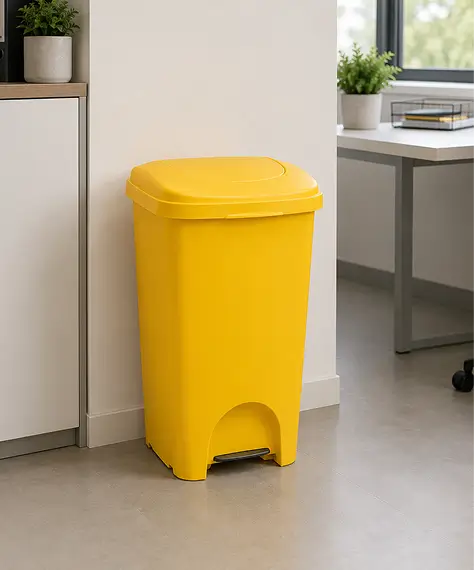 50L Strong Plastic Recycling Bins with Lids – Durable Coloured Waste Bins
