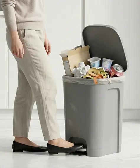 50L Soft Close Metallic Pedal Bin – Airtight Kitchen & Office Waste Bin