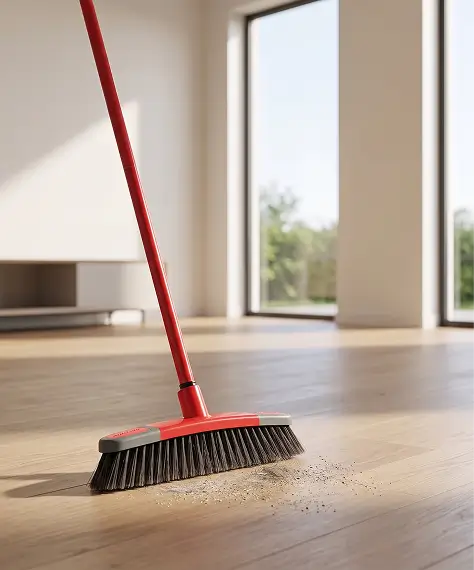 Long Handle Indoor Sweeping Broom with Soft, Stiff & Deck Brush Options